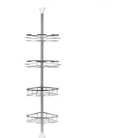 4 Böden Edelstahl Duschablage Duschecke Teleskopregal Eckregal Badregal Ablagen Ecke Duschregal von SKECTEN