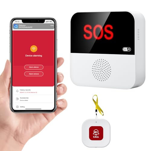OOCOME Notrufknopf für Senioren, Hausnotruf Senioren Notruf, Tuya WiFi Alarmanlage, ältere Patienten Behinderte, Kinder SOS Notrufklingel Alert System mit Empfänger und SOS Notrufknopf OOCOME Notrufknopf für Senioren, Hausnotruf Senioren Notruf, Tuya WiFi Alarmanlage, ältere Patienten Behinderte, Kinder SOS Notrufklingel Alert System mit Empfänger und SOS Notrufknopf von OOCOME