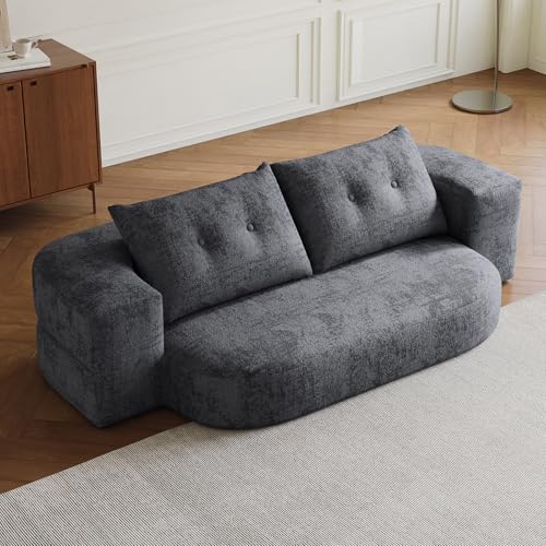 OOFAYJIA Sofa faltbar, 2-Sitzer Wohnzimmer Couch mit Bettfunktion, für kleine Räume, Gewebter Stoff Inkl. Kissenset, Kompressionsverpackung, Orange OOFAYJIA Sofa faltbar, 2-Sitzer Wohnzimmer Couch mit Bettfunktion, für kleine Räume, Gewebter Stoff Inkl. Kissenset, Kompressionsverpackung, Orange von OOFAYJIA