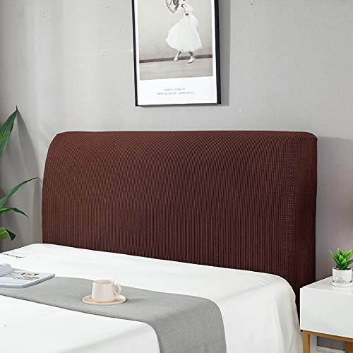 OOFAYWFD Bettkopfteil Hussen Bett Kopfteil Husse/Bezug, Staubdichte Dehnbare Schwarz Kopfteilbezug, 140/160/180/200 cm Kopfbedeckungen Abdeckung Baumwolle kopfteil überzug Cover Kopfende. von OOFAYWFD