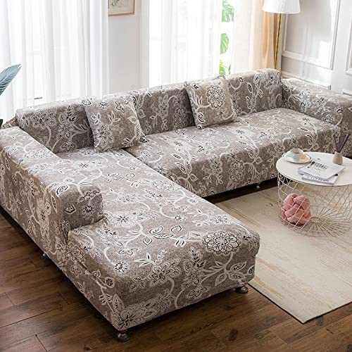 OOFAYWFD Sofabezüge Schonbezug Sofa Sofabezug L Form 3/2/1/4 Sitzer Sofahusse Couch Bezug Sofa Überzug Ecksofa Couchbezüg Sofa Hussen Stretch 2er 3er Sofa Abdeckung Uberzug Sofaüberwurf Couchhusse von OOFAYWFD