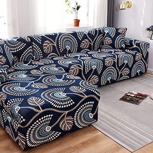 OOFAYWFD Sofabezüge Schonbezug Sofa Sofabezug L Form 3/2/1/4 Sitzer Sofahusse Couch Bezug Sofa Überzug Ecksofa Couchbezüg Sofa Hussen Stretch 2er 3er Sofa Abdeckung Uberzug Sofaüberwurf Couchhusse von OOFAYWFD