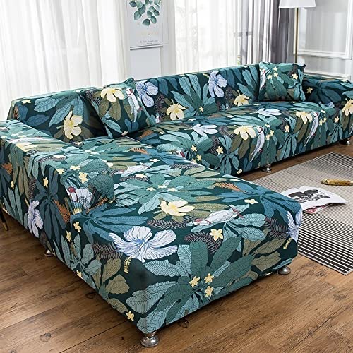 OOFAYWFD Sofabezüge Schonbezug Sofa Sofabezug L Form 3/2/1/4 Sitzer Sofahusse Couch Bezug Sofa Überzug Ecksofa Couchbezüg Sofa Hussen Stretch 2er 3er Sofa Abdeckung Uberzug Sofaüberwurf Couchhusse von OOFAYWFD