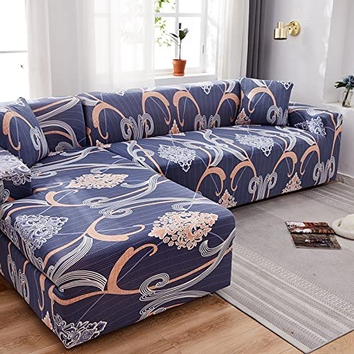 OOFAYWFD Sofabezüge Schonbezug Sofa Sofabezug L Form 3/2/1/4 Sitzer Sofahusse Couch Bezug Sofa Überzug Ecksofa Couchbezüg Sofa Hussen Stretch 2er 3er Sofa Abdeckung Uberzug Sofaüberwurf Couchhusse von OOFAYWFD