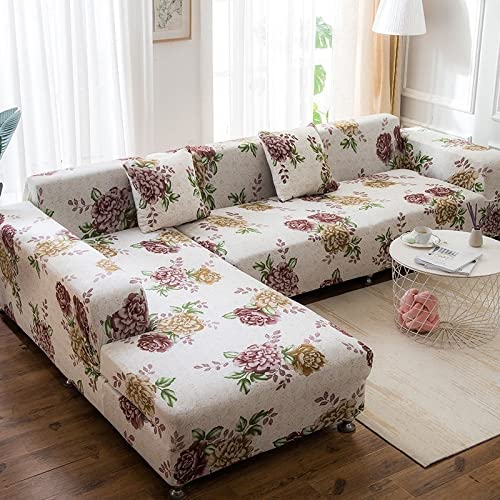 OOFAYWFD Sofabezüge Schonbezug Sofa Sofabezug L Form 3/2/1/4 Sitzer Sofahusse Couch Bezug Sofa Überzug Ecksofa Couchbezüg Sofa Hussen Stretch 2er 3er Sofa Abdeckung Uberzug Sofaüberwurf Couchhusse von OOFAYWFD