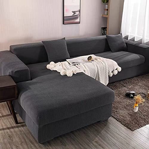 OOFAYWFD Sofabezüge Schonbezug Sofa Sofabezug L Form 3/2/1/4 Sitzer Sofahusse Couch Bezug Sofa Überzug Ecksofa Couchbezüg Sofa Hussen Stretch 2er 3er Sofa Abdeckung Uberzug Sofaüberwurf Couchhusse von OOFAYWFD