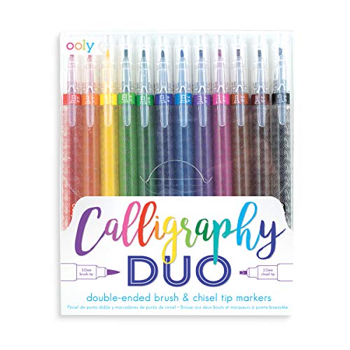 OOLY Calligraphy Duo Marker, doppelseitig, 12 Stück von OOLY