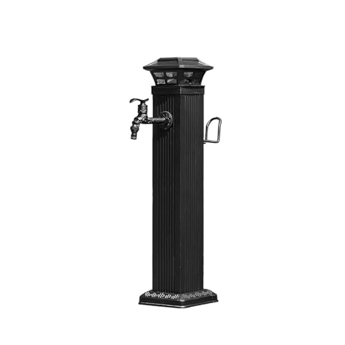 Solar-Led-Licht, Außenwasserhahnsäule Mit Schlauchhalter Und Freistehendem Hydranten-Wasserhahn Für Gartenschlauch, Bodenmontierter Zapfhahn,One Color-65.5x14cm/25.8x5.5in Solar-Led-Licht, Außenwasserhahnsäule Mit Schlauchhalter Und Freistehendem Hydranten-Wasserhahn Für Gartenschlauch, Bodenmontierter Zapfhahn,One Color-65.5x14cm/25.8x5.5in von OOMRNV