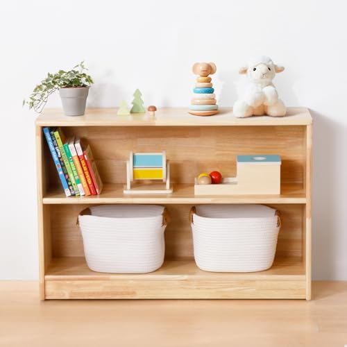 OOOK Gummiholz Spielzeugschrank, Kinderregal Spielzeug Organizer, Aufbewahrungsschrank Bücherregal für Kinderzimmer, Spielzimmer und Kindergarten, 90 x 30 x 60 cm OOOK Gummiholz Spielzeugschrank, Kinderregal Spielzeug Organizer, Aufbewahrungsschrank Bücherregal für Kinderzimmer, Spielzimmer und Kindergarten, 90 x 30 x 60 cm von OOOK