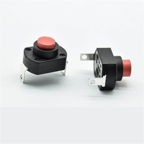 6A/10A Höhe 13,5/15,5/18,5mm UPS Schalter Taschenlampe Selbst Locking Push Button Power Schalter 2Pcs(13.5mm) von OOOVAVNE
