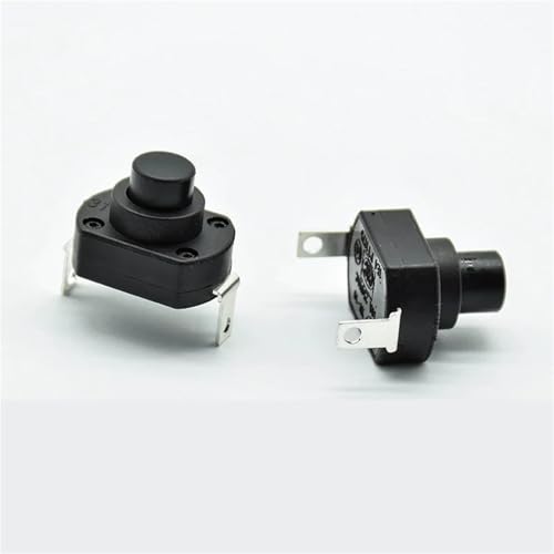 6A/10A Höhe 13,5/15,5/18,5mm UPS Schalter Taschenlampe Selbst Locking Push Button Power Schalter 2Pcs(15.5mm) von OOOVAVNE