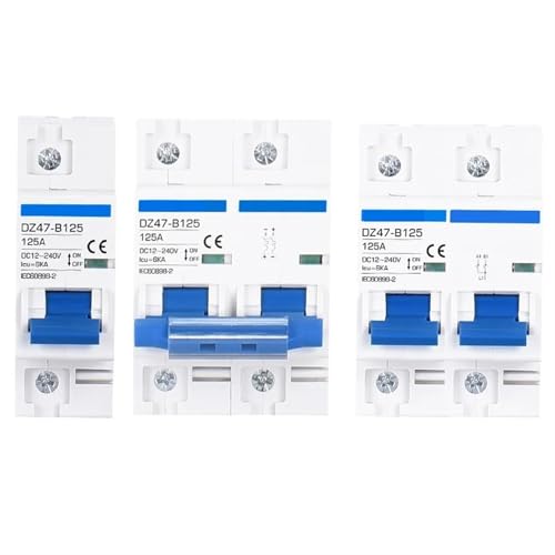 DC 12V 24V 36V 48V 72V Batterieschutz 80A 125A 63A 1P 2P Leistungsschalter Kurzschlussschalter Automatischer B-Typ AC-DC 2000W bis 6000W 1 Stück(1P-1P,125A) von OOOVAVNE