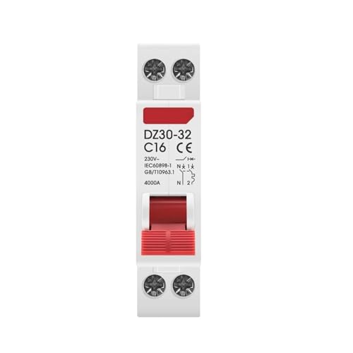 DZ30-32 1P + N Leistungsschalter MCB 6A 10A 16A 20A 25A 32A Miniatur-Haushaltsluftschalter 1St(10A) von OOOVAVNE