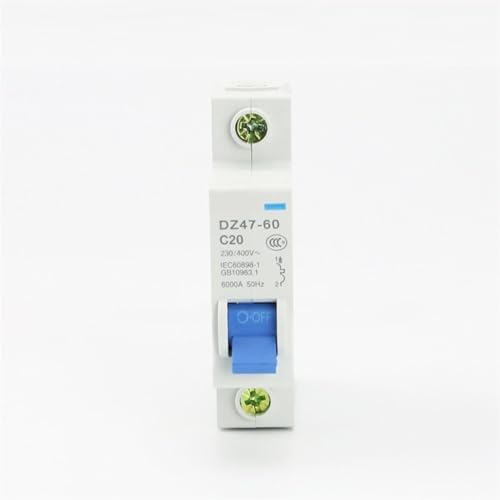 DZ47-60 1P AC 230V/400V Leitungsschutzschalter C 1 2 3 4 5 6 10 15 16 20 25 32 40 50 60A Elektromagnetische Freigabe Typ C 1St(16A) von OOOVAVNE