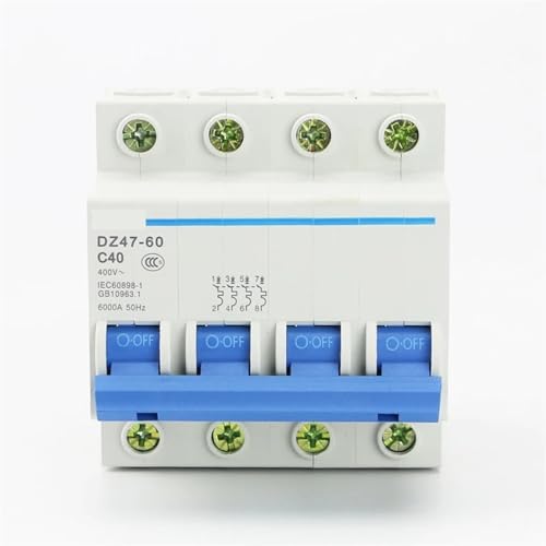 DZ47-60 4P AC 230/400V Leistungsschalter C 1 2 3 4 5 6 10 15 16 20 25 32 40 50 60A Typ C Kurzschlussschutz 1St(10A) von OOOVAVNE