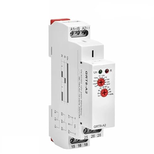 GRT8-A Elektronisches 16A SPDT Einschaltverzögerungs-Zeitrelais Zeitrelais 12 V 24 V 220 V DIN-Schienentyp AC230V ODER AC/DC12-240V 1 STÜCKE(GRT8-A1-ACDC12-240V) von OOOVAVNE