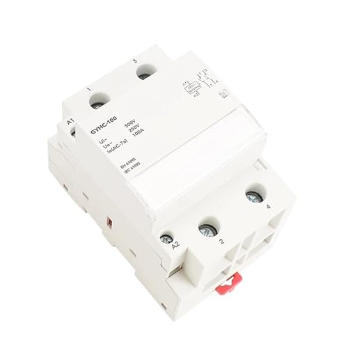 GYHC 2-poliger 100A Modularschütz 2NO 2NC 1NO1NC 220V 110V 24V Automatischer Haushaltsschütz Din-Schienentyp 50/60Hz 1St(2P 100A 2NO 230VAC) von OOOVAVNE