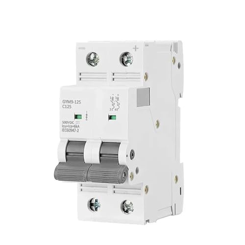 GYM9-125 1P 2P 3P 4P 250V 500V 750V1000 Mini-Leistungsschalter 80A 100A 125A 6KA DC 1 Stücke(2 Pole 500VDC,80A) von OOOVAVNE