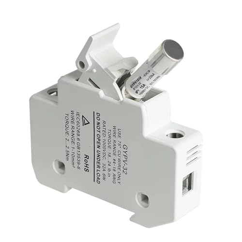 GYPV-32 1P Solar PV Sicherungshalter Geeignet for 10 * 38mm PV Sicherung Sicherungseinsatz for Solar 1000V DC 10A 20A 30A 1St(2A Fuse with Holder) von OOOVAVNE