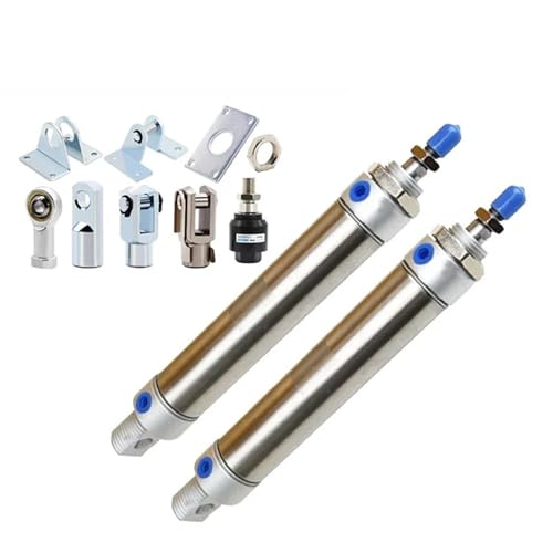 MA25 Pneumatischer Luftzylinder, 25 mm Bohrung, 25–500 mm Hub, kleiner Edelstahlkolben, doppeltwirkend, 1 Stück(MA25x300-CA-S,Cylinder And U) von OOOVAVNE