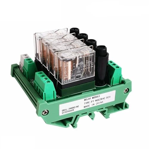 NGG2R 4 Kanal Relais Relais Bord Mit Sicherung 1NO1NC 12V 24V AC/DC 1Pcs(FUSE-4C-12VACDC) von OOOVAVNE
