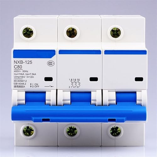 NXB-125 3P AC 230/400V Miniatur-Leistungsschalter 63 80 100 125A Elektromagnetischer Auslöser Typ C DZ158 Hochleistungs-Luftschalter 1St(125A) von OOOVAVNE