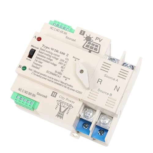 On-Grid Solar Power Automatic Transfer Switch Din-Schiene 2P 3P 4P 63A 100A AC220V 1St(PV 220V,3P 63A) von OOOVAVNE