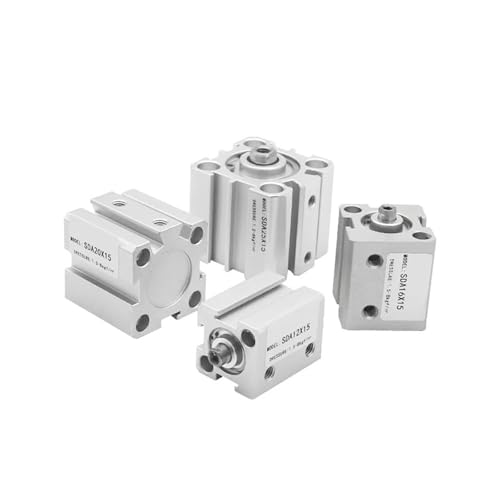 SDA 80 Bohrung Doppeltwirkend 5-100mm Hub Kompakte Dünne Luftzylinder 1 Stücke(Stroke 15mm) von OOOVAVNE