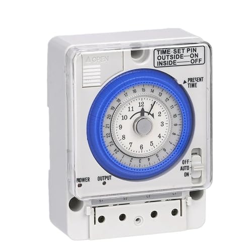 TB388 Nicht Stromausfall 24 Stunden Mechanischer Timer Schalter Mit Batterie 100V-240V 15A Zeit Schaltplan 1Pcs von OOOVAVNE