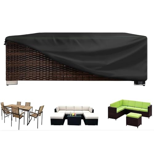 Gartentisch Abdeckplane 230x230x90cm/LxWxH wasserdichte Schutzhülle Gartenmöbel 600D Oxford Anti-UV Outdoor Tischabdeckung, Schutzhülle Gartenmöbel für Gartentisch Sitzgruppe Gartentisch Abdeckplane 230x230x90cm/LxWxH wasserdichte Schutzhülle Gartenmöbel 600D Oxford Anti-UV Outdoor Tischabdeckung, Schutzhülle Gartenmöbel für Gartentisch Sitzgruppe von OOOXZO
