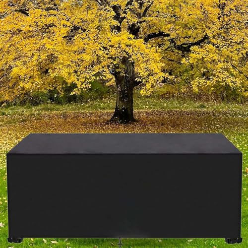 Wasserfeste Abdeckplane Gartentisch,180x180x100cm/LxWxH Abdeckung Gartenmöbel Wasserdicht 600D Oxford Gewebe Wasserdicht Anti-UV Abdeckplane Gartenmöbel für Gartentische Terrassenmöbel Rechteckig von OOOXZO