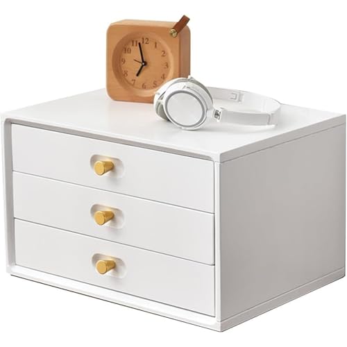 Aktenschränke Aus Massivholz, Organizer Für Holzbedarf, Schreibtisch-Aufbewahrungsbox Mit Schubladen, Büro-Aktenschrank Für A4-Dokumente Und -Zubehör(40 * 30 * 24.2CM) von OOPDNEGAK