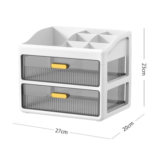 Aktenschrank-Aufbewahrung Aus Kunststoff – Schubladen-Organizer Für Den Schreibtisch, Format-Schreibtisch-Organizer, Durchsichtige Aufbewahrungsbox Für Den Schreibtisch(B,27 * 20 * 23cm) von OOPDNEGAK