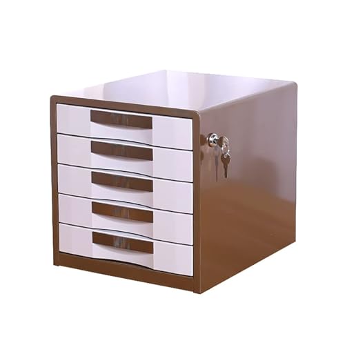 Aktenschrank Für Den Schreibtisch, 7-stufiger Schreibtisch-Datendatei-Aufbewahrungsschrank, Metallgehäuse, Aus Kunststoffgitter Mit Schubladen, Arbeitszimmer/Büro(A,30 * 35 * 30.8cm) von OOPDNEGAK