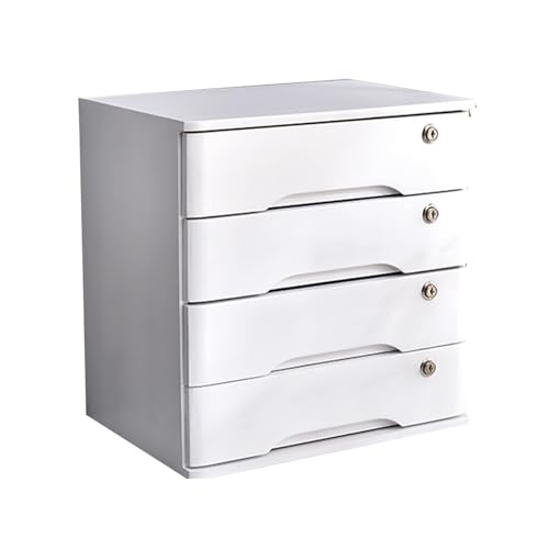 Flacher Aktenschrank for Den Schreibtisch – Aufbewahrungsbox Aus Massivholz Mit Schlosskasten, Schubladen, Aktenhalter-Aufbewahrungsschrank(40 * 28 * 41CM) von OOPDNEGAK