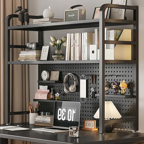 OOPDNEGAK 2-stöckiges Computer-Schreibtisch-Bücherregal, Lagerregal Aus Holz Und Metall, Mehrzweck-Schreibtisch-Organizer for Wohnheime, Schreibtischaufsatz for Zuhause Mit Metallgitter(115x20x98cm) OOPDNEGAK 2-stöckiges Computer-Schreibtisch-Bücherregal, Lagerregal Aus Holz Und Metall, Mehrzweck-Schreibtisch-Organizer for Wohnheime, Schreibtischaufsatz for Zuhause Mit Metallgitter(115x20x98cm) von OOPDNEGAK