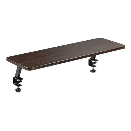 OOPDNEGAK Aufsteckbarer Monitor-Tischständer, Mehrzweck-Aufbewahrungsregal Für Die Arbeitsplatte, C-Klemme Basis, Für Computer, Laptop, Drucker – Passt Auf Die Meisten Schreibtische(Dark Walnut) von OOPDNEGAK