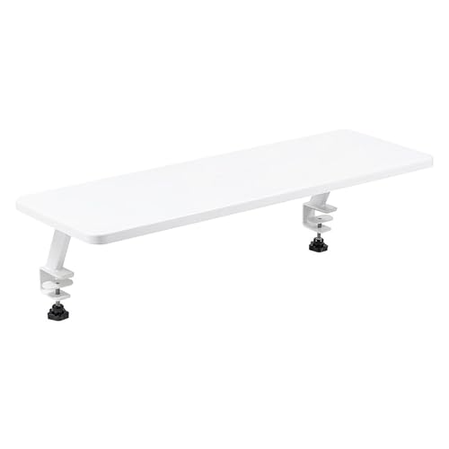 OOPDNEGAK Aufsteckbarer Monitor-Tischständer, Mehrzweck-Aufbewahrungsregal Für Die Arbeitsplatte, C-Klemme Basis, Für Computer, Laptop, Drucker – Passt Auf Die Meisten Schreibtische(White) von OOPDNEGAK