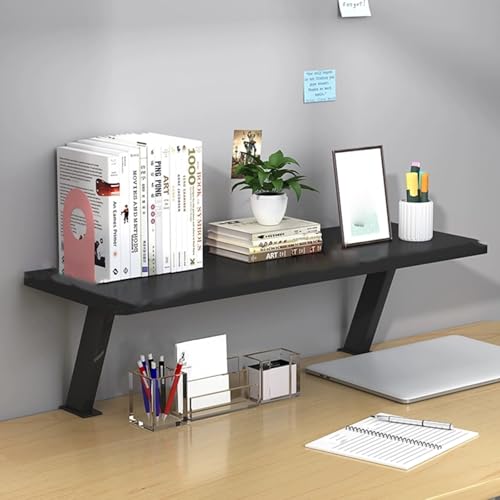OOPDNEGAK Aufsteckbarer Monitor-Tischständer, Vielseitiges Schreibtischregal, Computertisch-Erhöhungsablage, C-Klemmenbasis Mit Gummiauflage, Passt Auf Die Meisten Schreibtische(B,100cm/39in) von OOPDNEGAK
