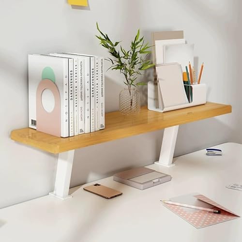 OOPDNEGAK Aufsteckbarer Monitor-Tischständer, Vielseitiges Schreibtischregal, Computertisch-Erhöhungsablage, C-Klemmenbasis Mit Gummiauflage, Passt Auf Die Meisten Schreibtische(C,120cm/47in) von OOPDNEGAK