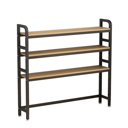 OOPDNEGAK Mehrzweck-Bücherregal Für Die Arbeitsplatte - 3-stufiges Verstellbares Schreibtischregal, Computer-Schreibtisch-Bücherregal, Freistehendes Aufbewahrungsregal Aus Holz Und Metall(A) von OOPDNEGAK