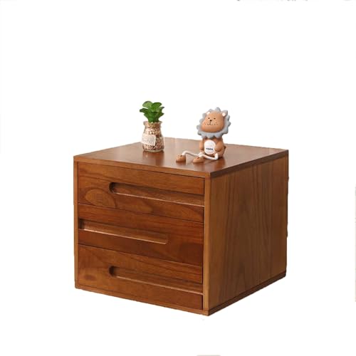 OOPDNEGAK Schubladenbox Schreibtisch-Aufbewahrungsbox Aus Holz - Mehrschichtiger Schubladen-Aktenschreibtischschrank, Organizer-Box Aus Massivholz for Die Arbeitsplatte for Zuhause/den Arbeitsplatz von OOPDNEGAK