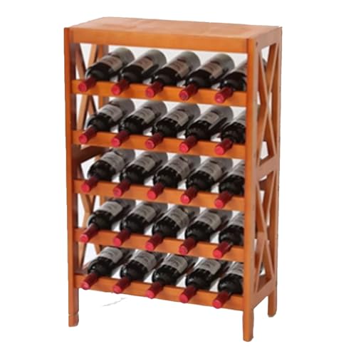OOPDNEGAK Weinregal - Bodenstehender Weinkühler, Massivholz-Vitrinenschrank, Landing Display Stand, Wine Organizer Storage Shelf for Household/Bar/Counte(C,54 * 26 * 83cm) von OOPDNEGAK