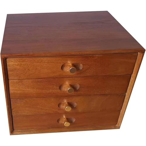 Schubladenbox Aktenschränke Aus Holz – Organizer Für Schreibtischbedarf Aus Holz, Schmuckschatulle Für Den Tisch, Mehrschichtige Schublade, Aufbewahrungsbox Für Die Arbeitsplatte Für Zuhause/den Arbei von OOPDNEGAK