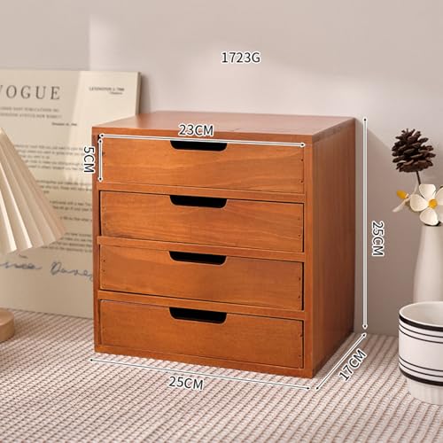 Schubladenbox Aktenschrank Aus Holz for Den Schreibtisch, Mehrschichtige Organizer-Aufbewahrungsbox Mit Schubladen for Bürobedarf/Zubehör(25 * 17 * 19cm) von OOPDNEGAK