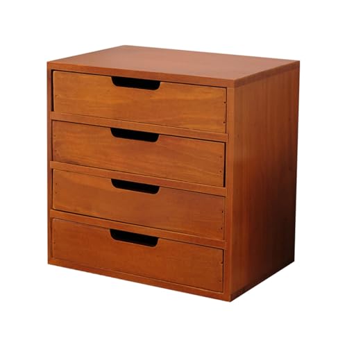 Schubladenbox Aktenschrank Aus Holz for Den Schreibtisch, Mehrschichtige Organizer-Aufbewahrungsbox Mit Schubladen for Bürobedarf/Zubehör(25 * 17 * 25cm) von OOPDNEGAK
