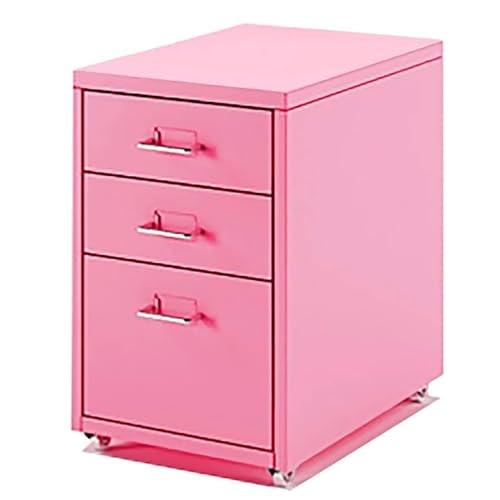 Schubladenbox Aktenschrank Aus Stahl Mit 3 Schubladen – Aktenschrank Aus Kaltgewalztem Stahl for Unter Den Schreibtisch, Aktenordner Im Legal-/Letter-Format, Rollen Und Standfüße, Vormontiert(A) von OOPDNEGAK