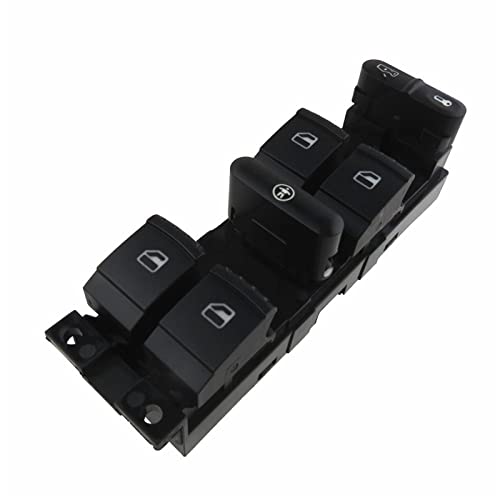 rweuiui Für VW Für Golf Für Jetta Für Bora Für P&assat B5 Für Seat Leon 1999-2006 1J4959857C Fenster Hauptschalter Taste von OOPUHKSY