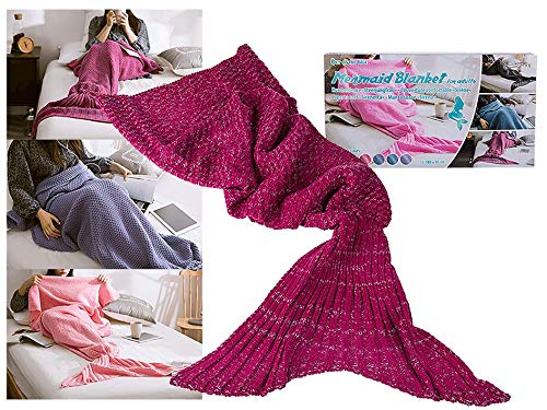 ootb Kuscheldecke, Mermaid, 100% Polyacryl, 180 x 90 cm, Magenta von ootb