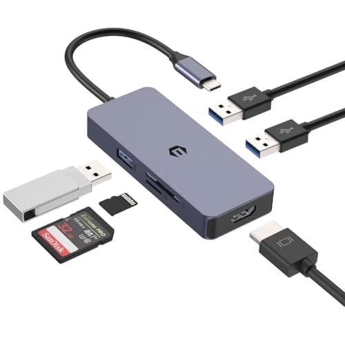 OOTDAY USB C Hub, 6 in 1 Multiport Adapter USB C Ethernet Adapter mit Affichage 4K HDMI, USB A 3.0, USB C Multiport für Surface und mehr Typ C Geräte OOTDAY USB C Hub, 6 in 1 Multiport Adapter USB C Ethernet Adapter mit Affichage 4K HDMI, USB A 3.0, USB C Multiport für Surface und mehr Typ C Geräte von OOTDAY